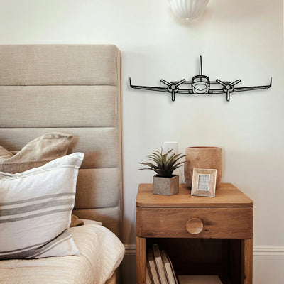 777 300ER 3 Classic Aircraft Silhouette Metal Wall Art - Tinvibe