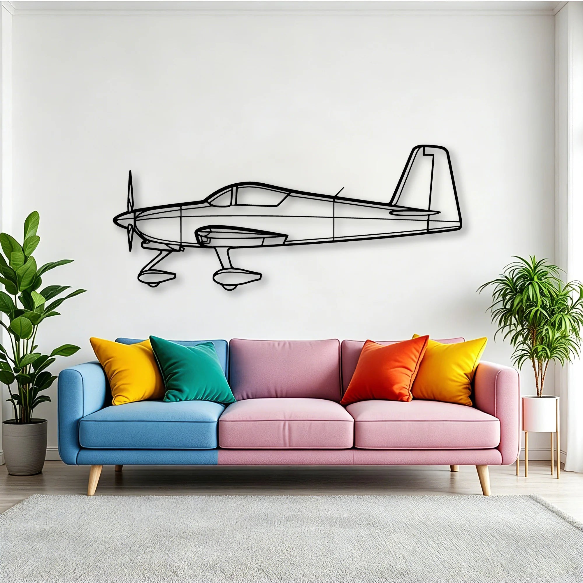 777 300ER 4 Classic Aircraft Silhouette Metal Wall Art - Tinvibe