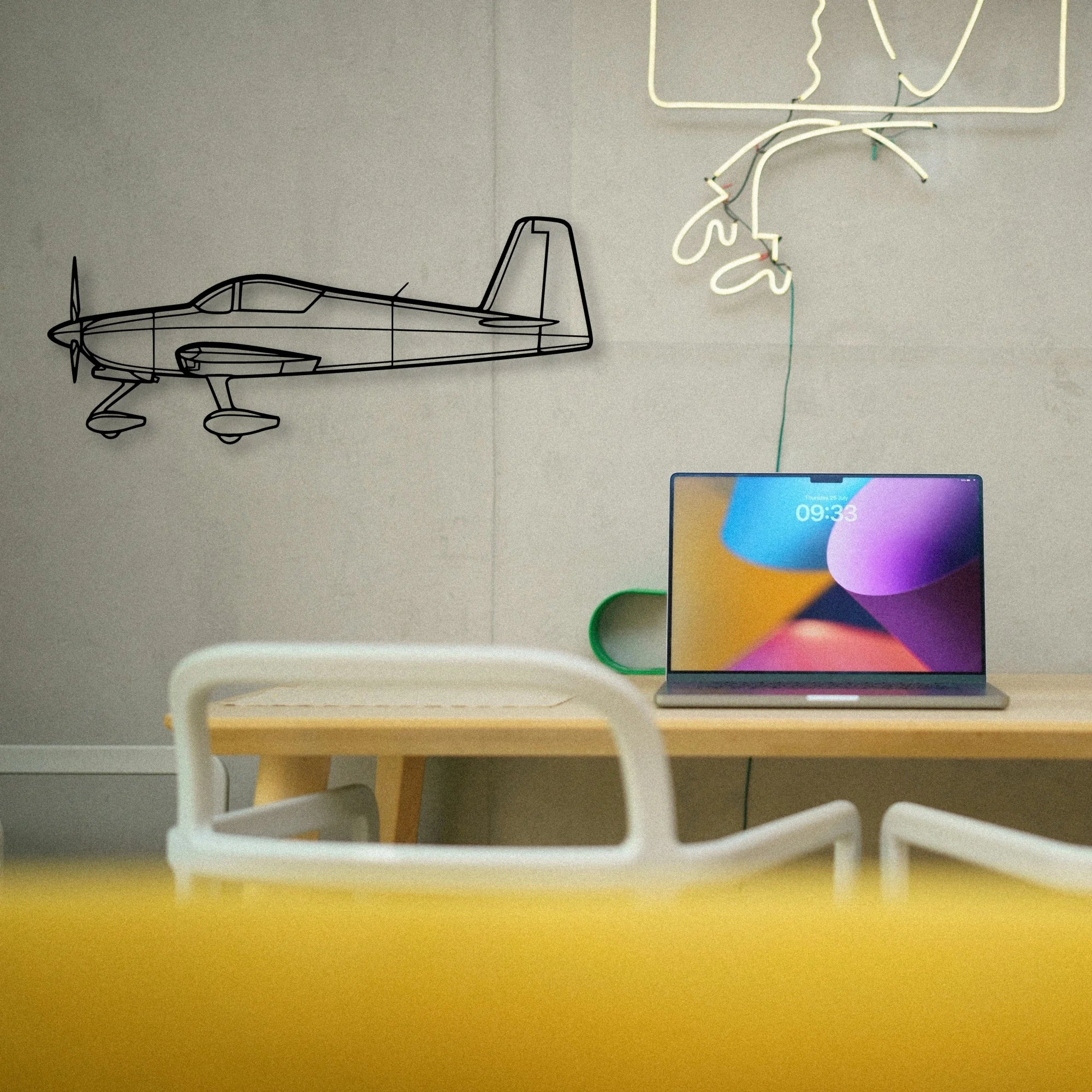 777 300ER 4 Classic Aircraft Silhouette Metal Wall Art - Tinvibe