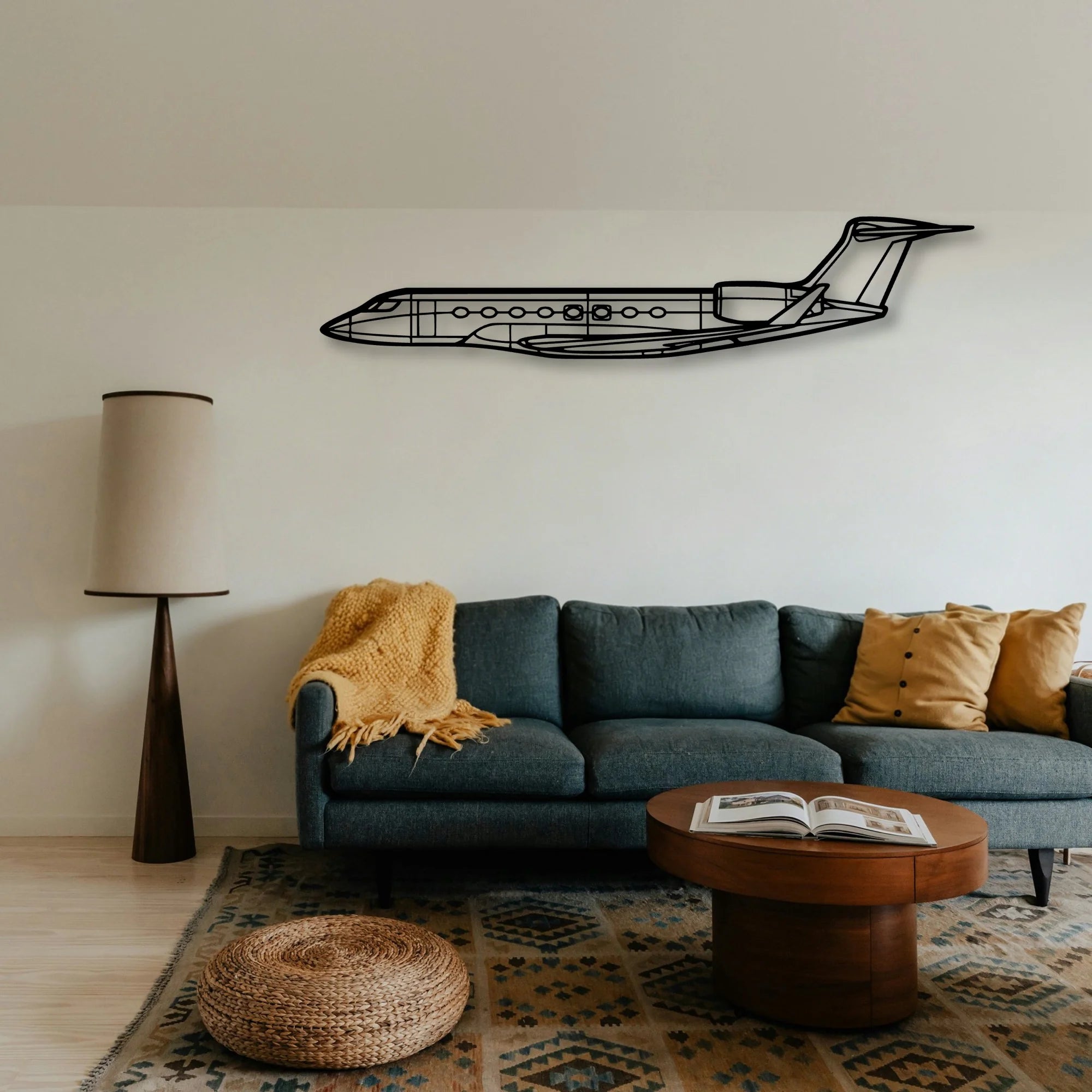 787 2 Classic Aircraft Silhouette Metal Wall Art - Tinvibe