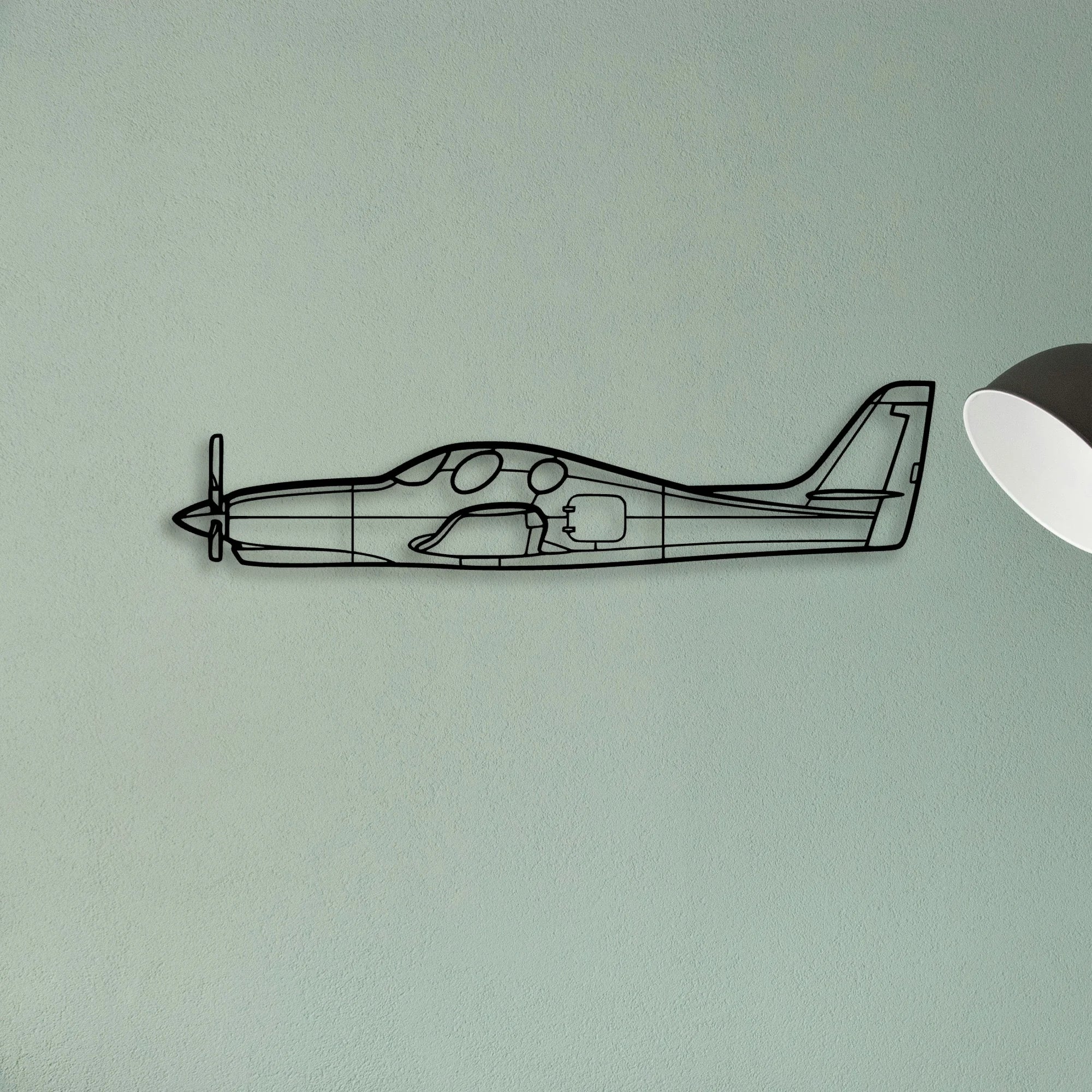 7AC Champion Classic Aircraft Silhouette Metal Wall Art - Tinvibe