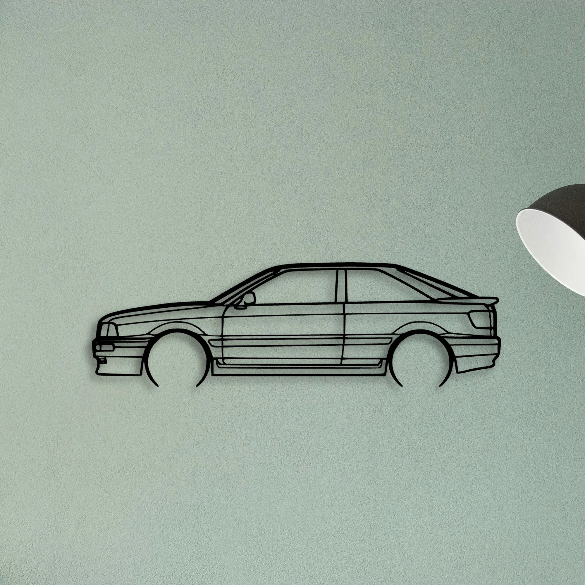 80 Coupe 1992 Classic Silhouette Metal Wall Art - Tinvibe