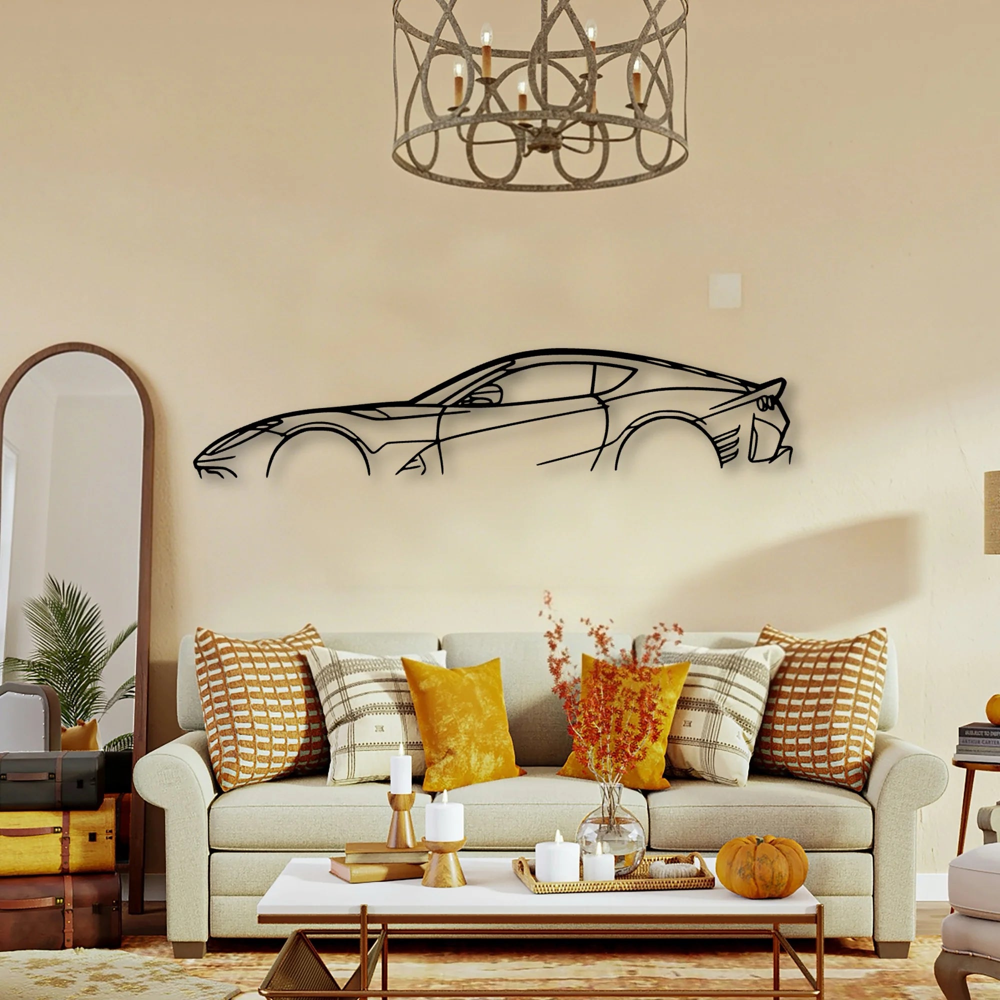 812 Competizione Classic Silhouette Metal Wall Art - Tinvibe