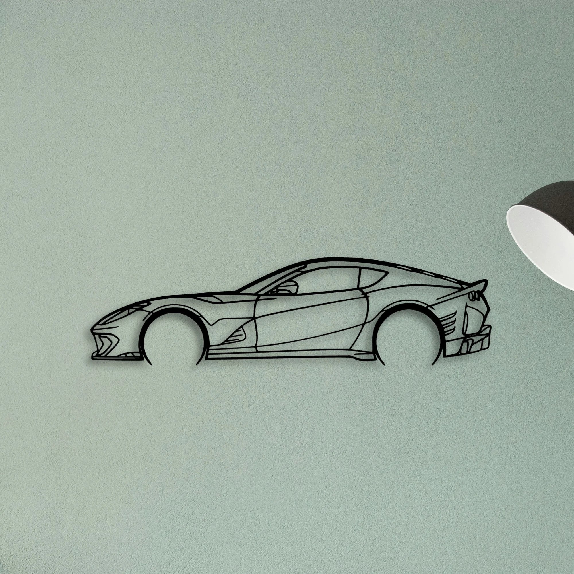 812 F12 Classic Silhouette Metal Wall Art - Tinvibe