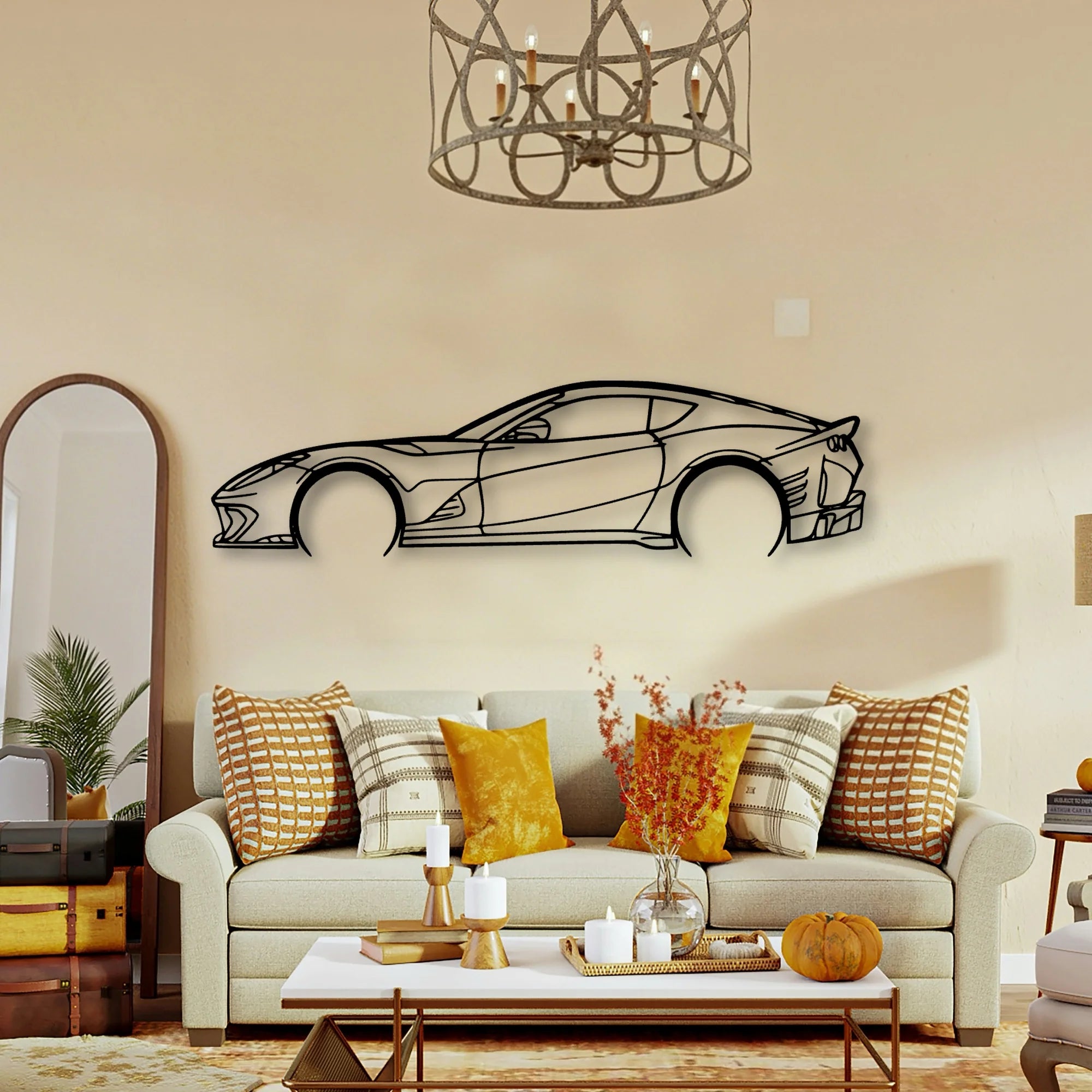 812 F12 Classic Silhouette Metal Wall Art - Tinvibe