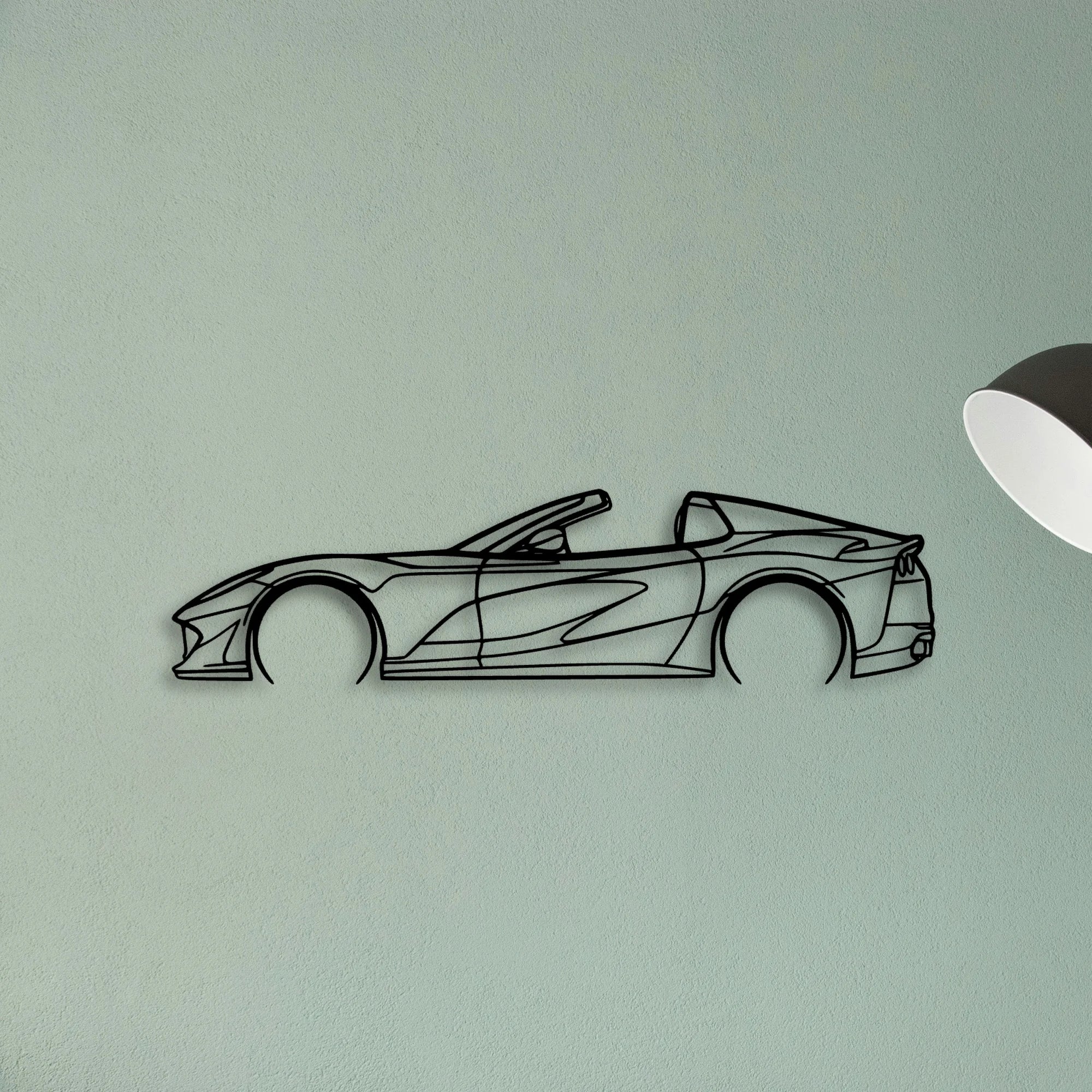 812 GTS 2 Classic Silhouette Metal Wall Art - Tinvibe