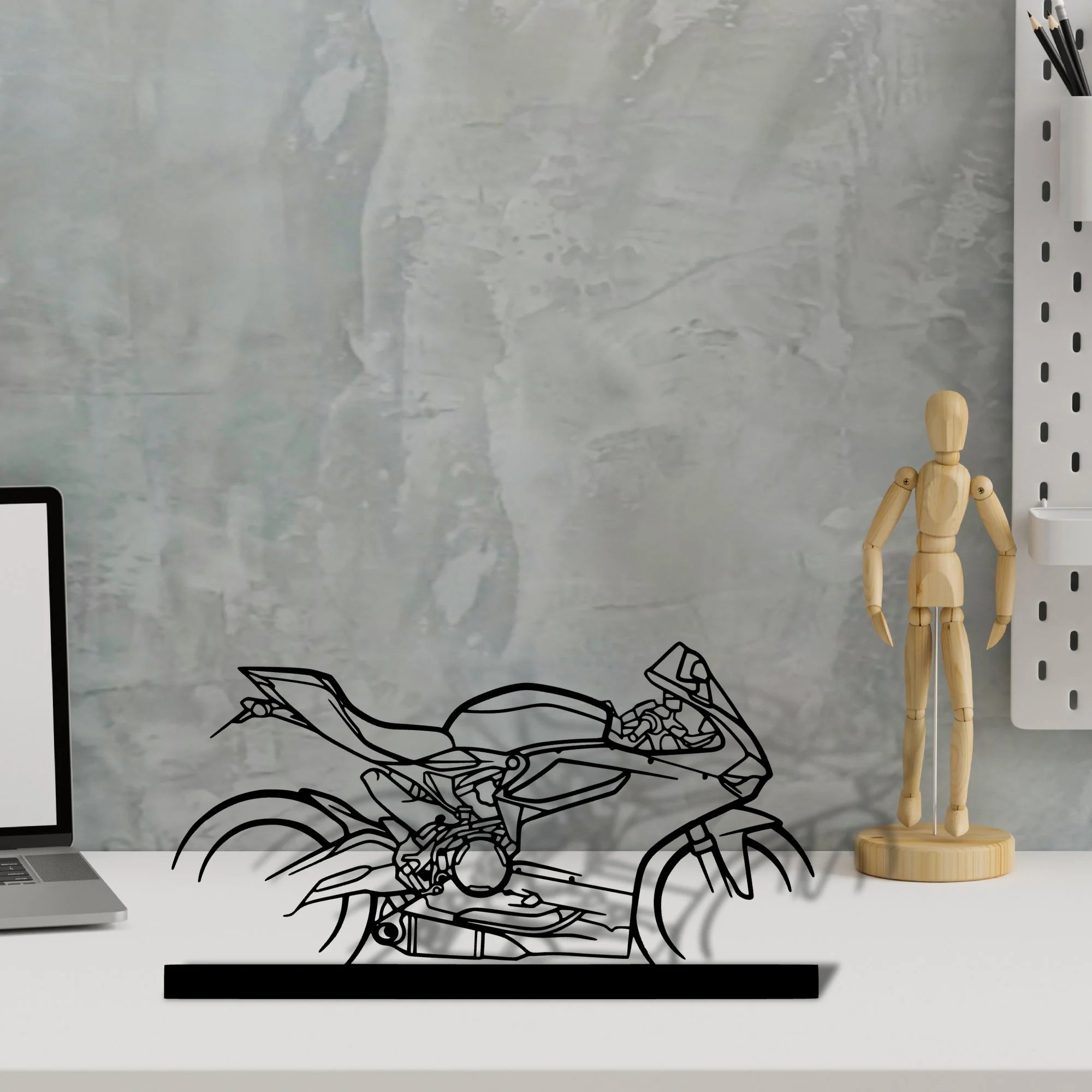 899-panigale Silhouette Metal Art Stand - Tinvibe