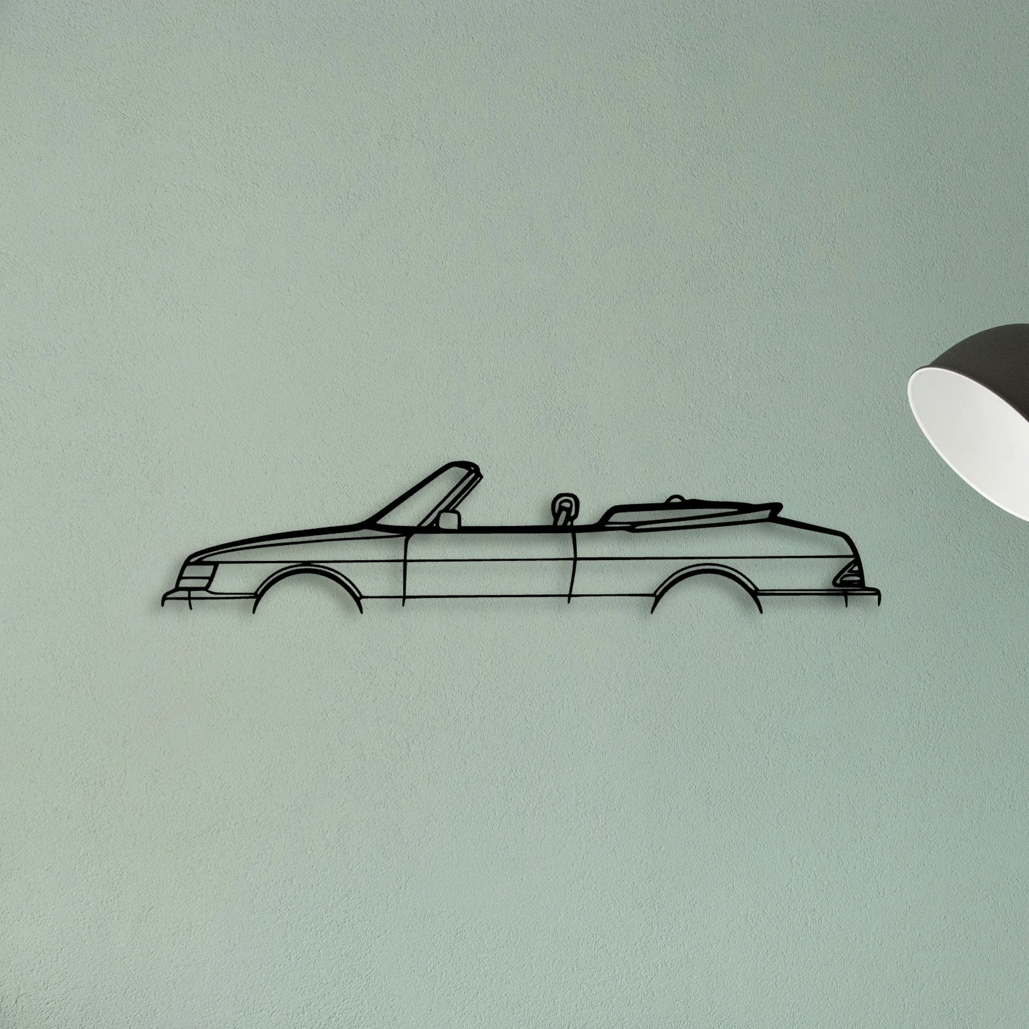 900i Saab 1991 Classic Silhouette Metal Wall Art - Tinvibe