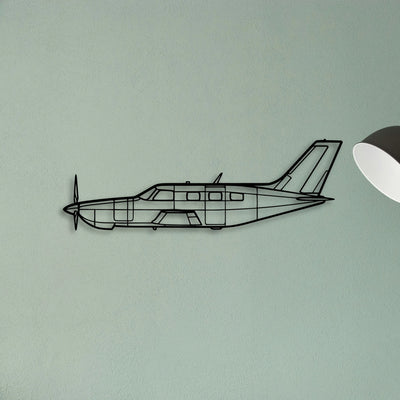 95 B55 Baron Classic Aircraft Silhouette Metal Wall Art - Tinvibe