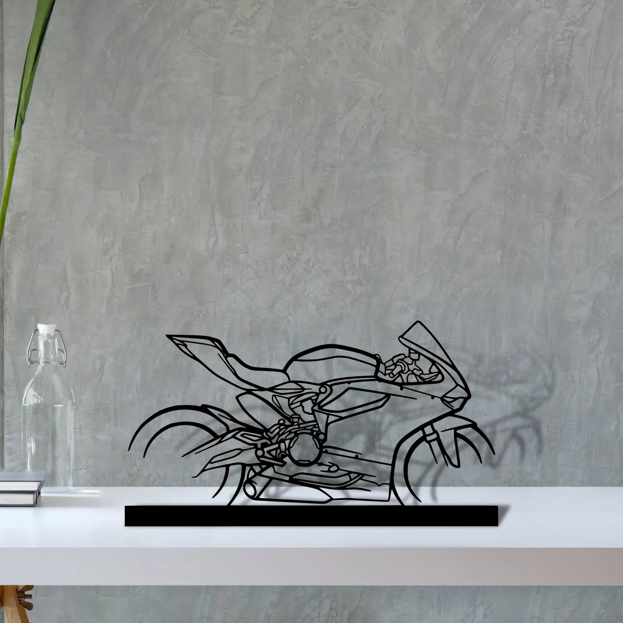959-panigale-corse Silhouette Metal Art Stand - Tinvibe