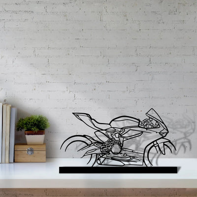 959-panigale-corse Silhouette Metal Art Stand - Tinvibe