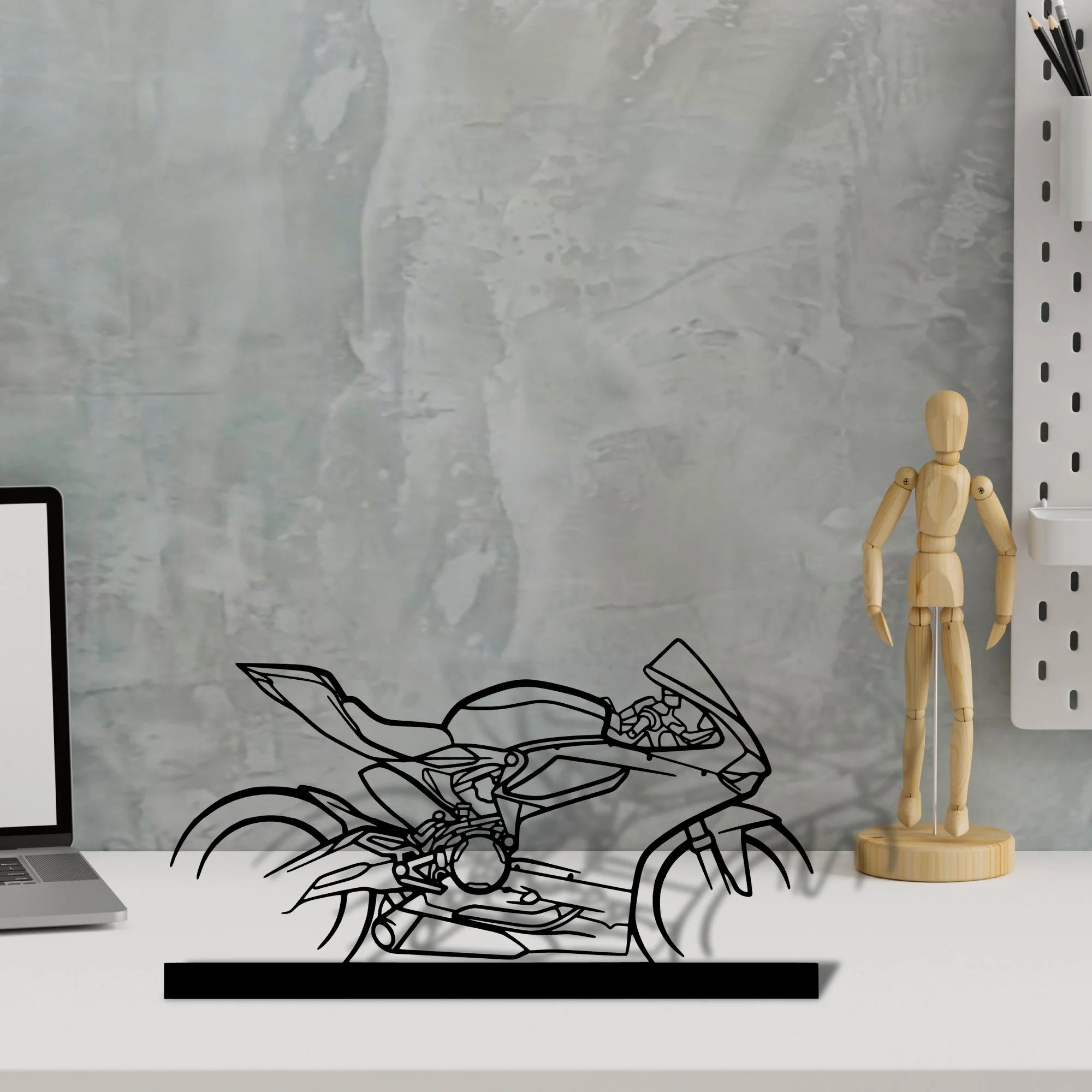 959-panigale-corse Silhouette Metal Art Stand - Tinvibe