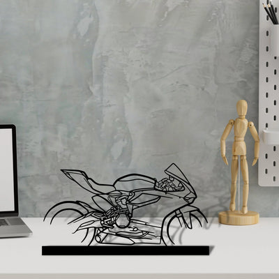 959-panigale-corse Silhouette Metal Art Stand - Tinvibe