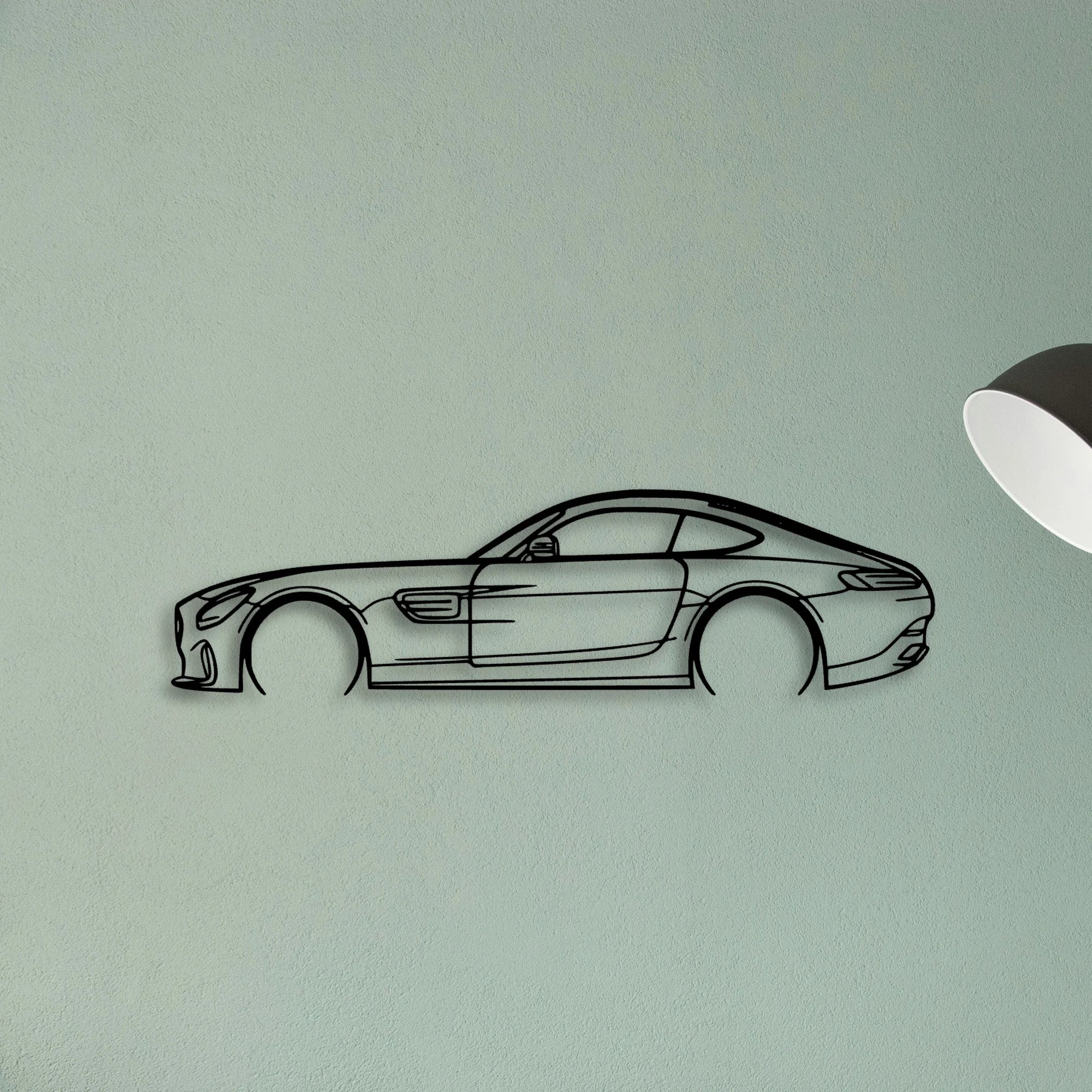 AMG GTS 2016 Classic Silhouette Metal Wall Art - Tinvibe