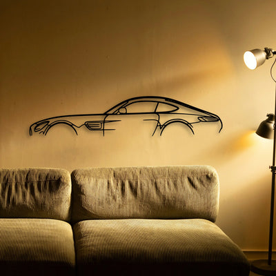 AMG GT 2018 Classic Silhouette Metal Wall Art - Tinvibe