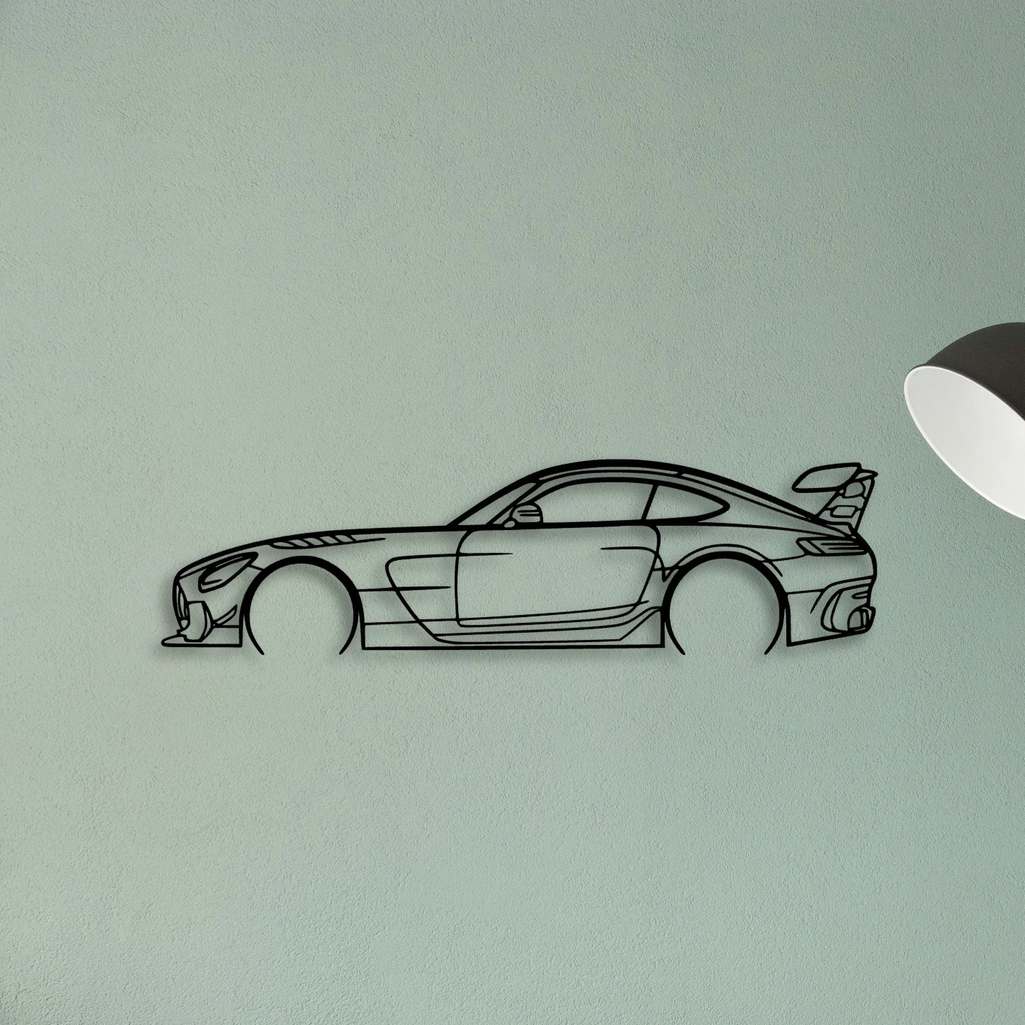 AMG GT Black Series 2 Classic Silhouette Metal Wall Art - Tinvibe