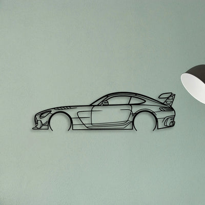 AMG GT Black Series 2 Classic Silhouette Metal Wall Art - Tinvibe