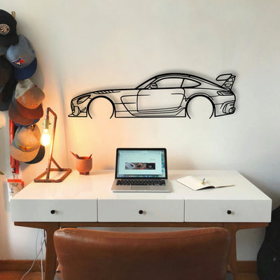 AMG GT Black Series 2 Classic Silhouette Metal Wall Art - Tinvibe