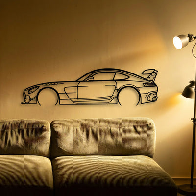 AMG GT Black Series 2 Classic Silhouette Metal Wall Art - Tinvibe
