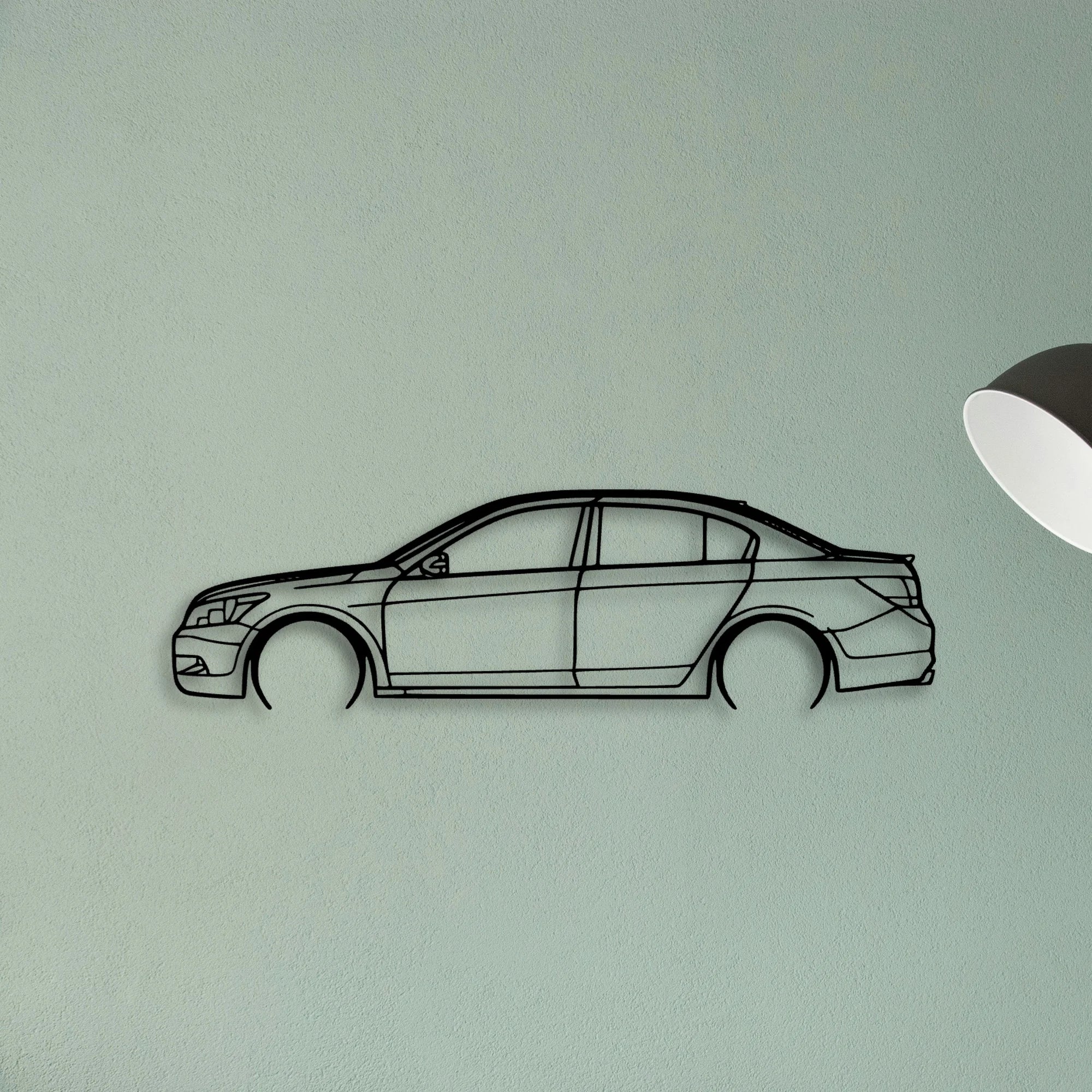 Accord 2009 Classic Silhouette Metal Wall Art - Tinvibe