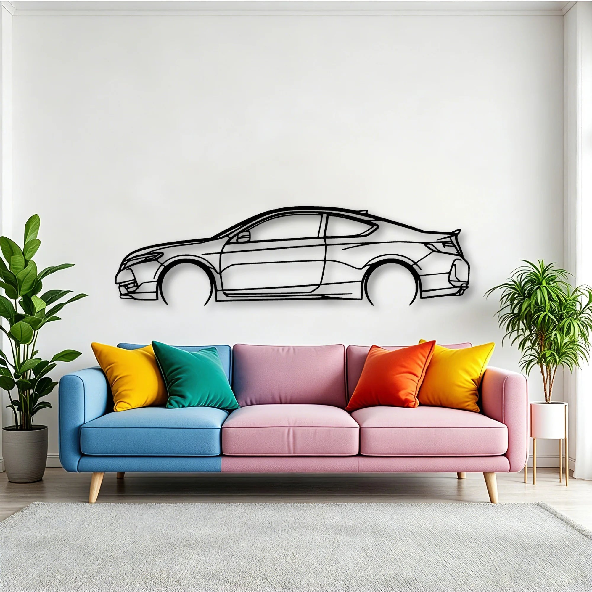 Accord Coupe 2 Classic Silhouette Metal Wall Art - Tinvibe