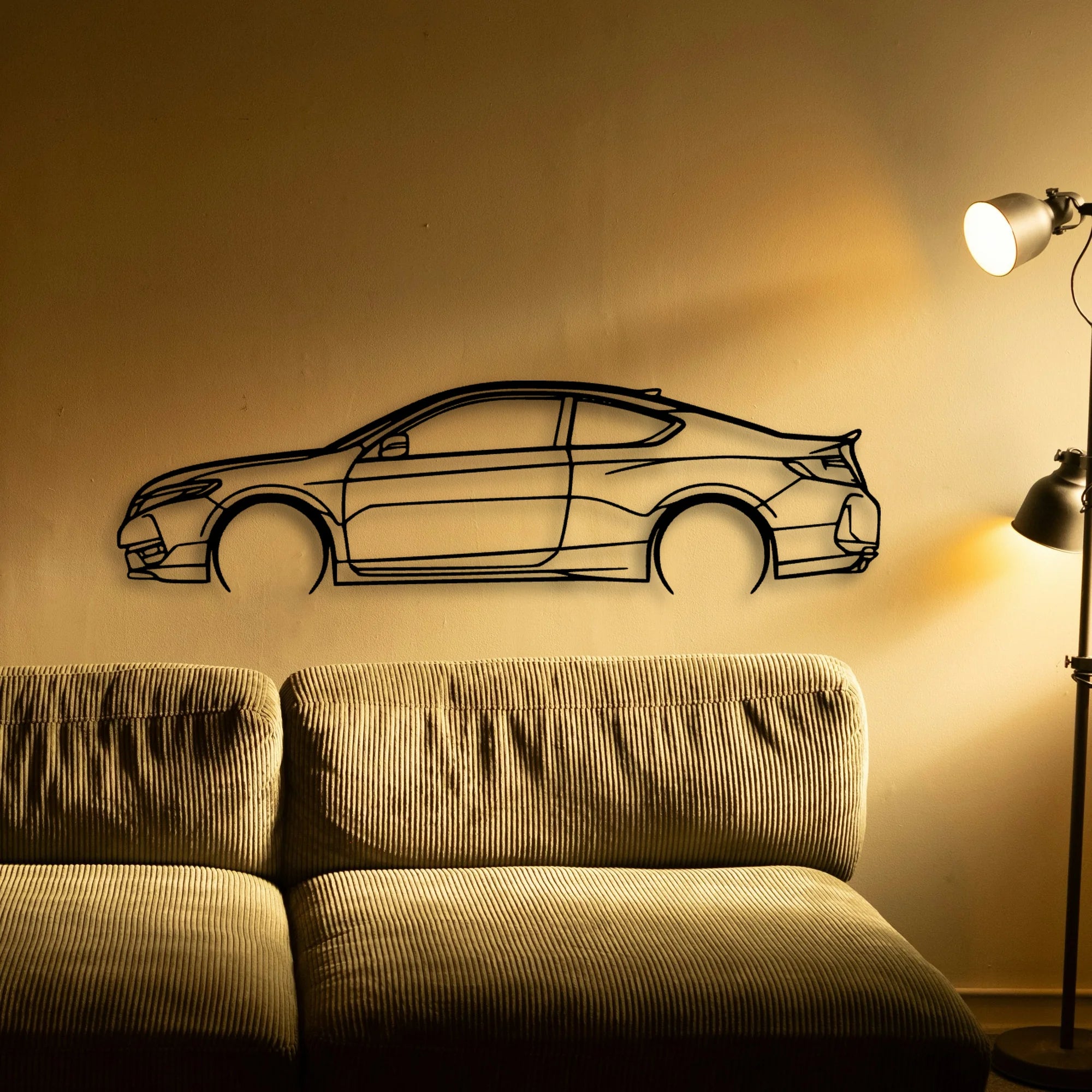 Accord Coupe 2 Classic Silhouette Metal Wall Art - Tinvibe