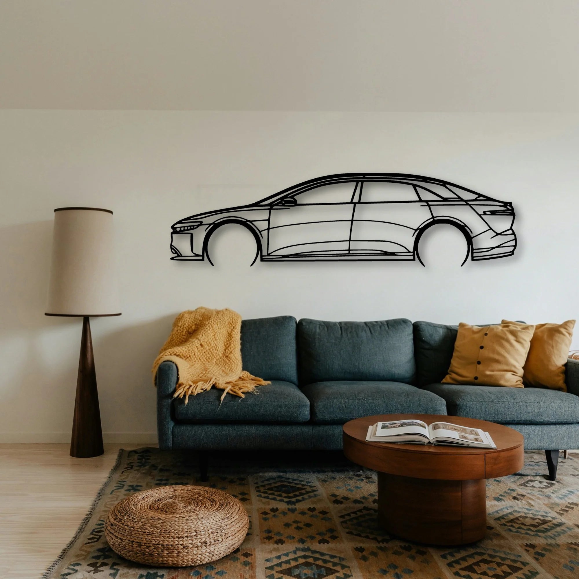 AIR Grand Touring 2022 Classic Silhouette Metal Wall Art - Tinvibe