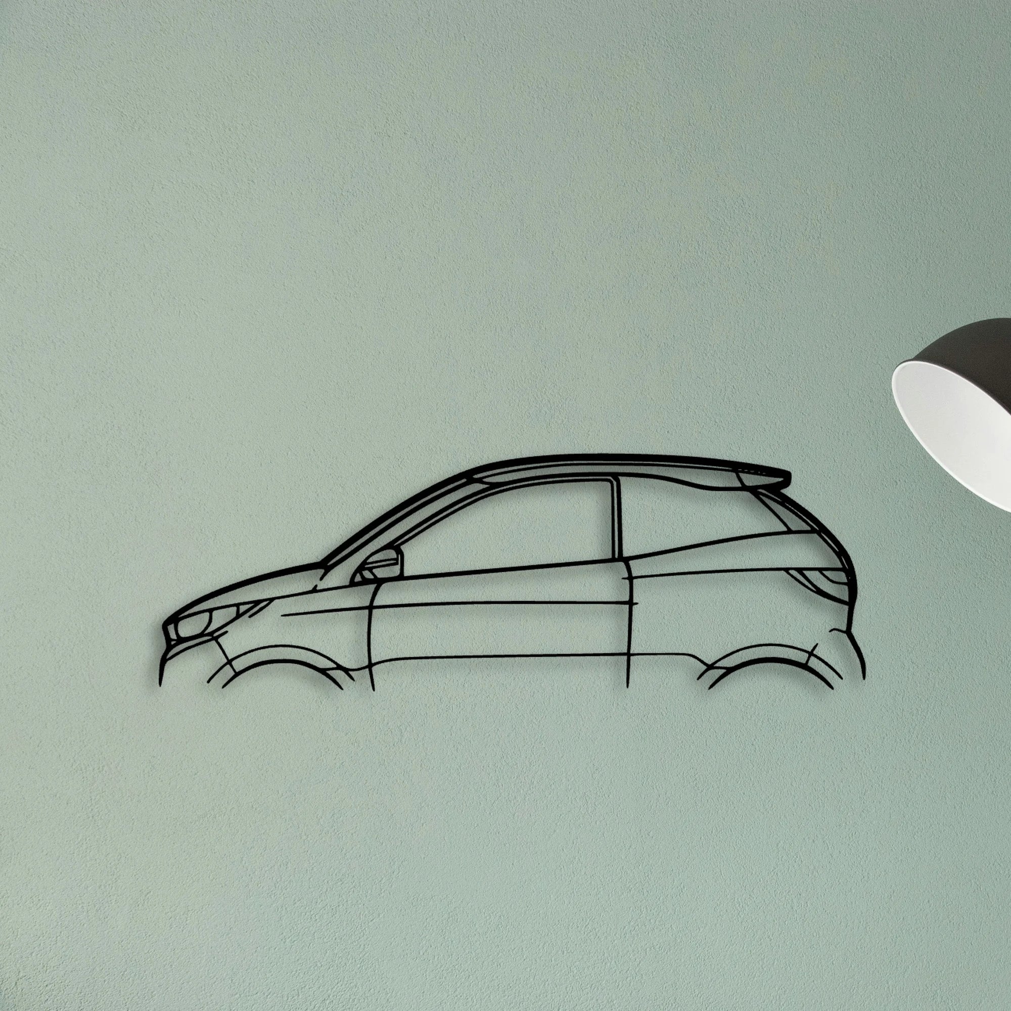 Aixam Coupe GTI Classic Silhouette Metal Wall Art - Tinvibe