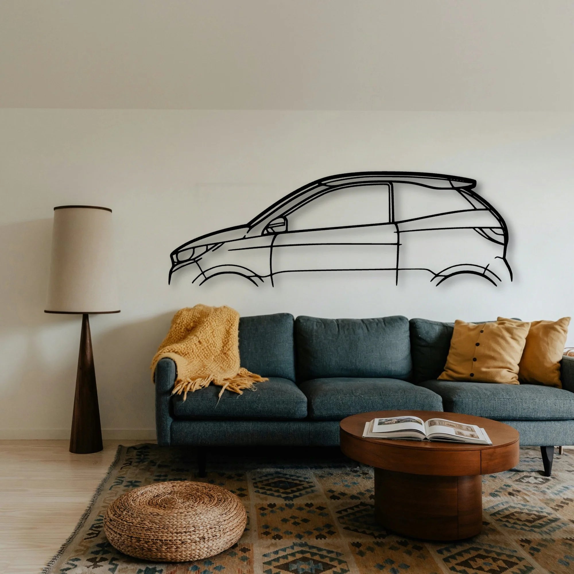 Aixam Coupe GTI Classic Silhouette Metal Wall Art - Tinvibe