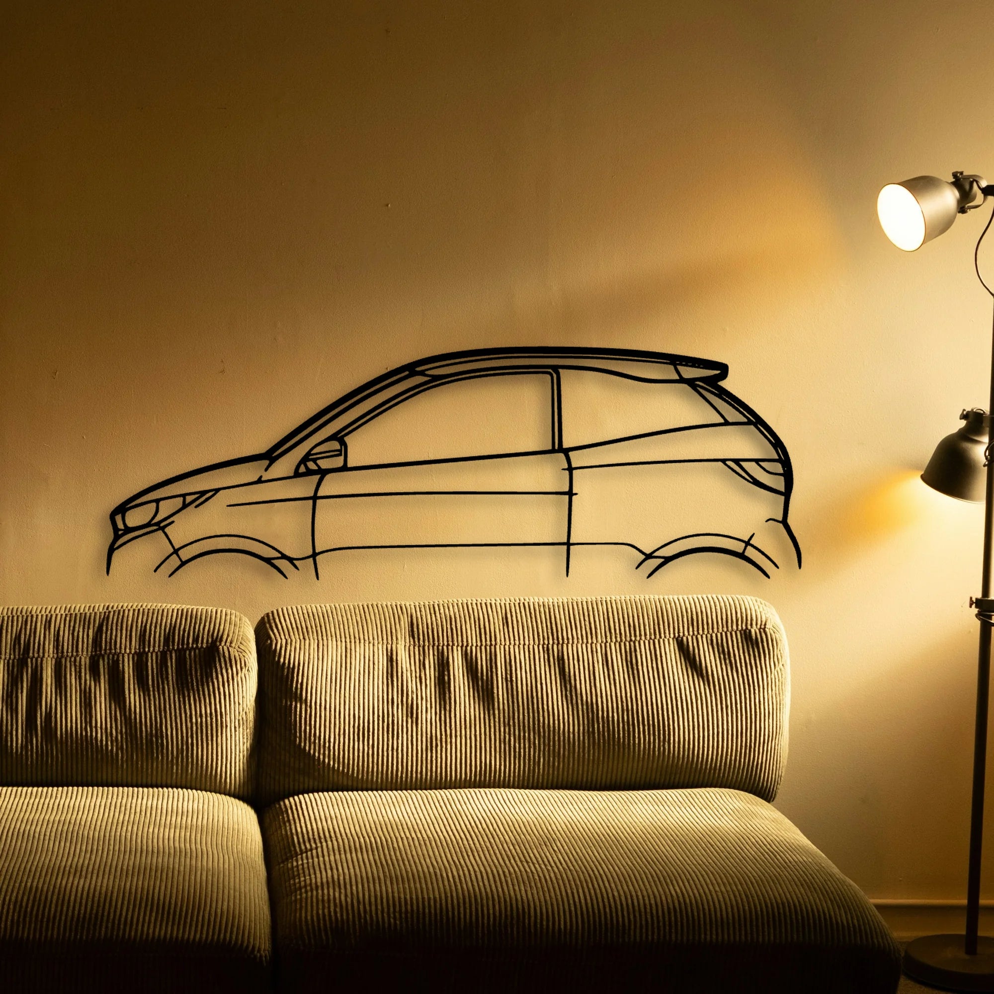 Aixam Coupe GTI Classic Silhouette Metal Wall Art - Tinvibe