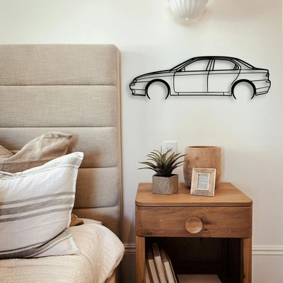 Alfa 156 1998 Classic Silhouette Metal Wall Art - Tinvibe