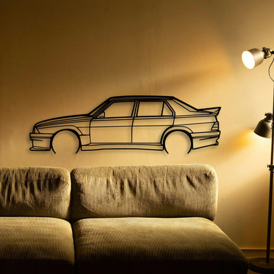 Alfa 75 Evoluzione Classic Silhouette Metal Wall Art - Tinvibe