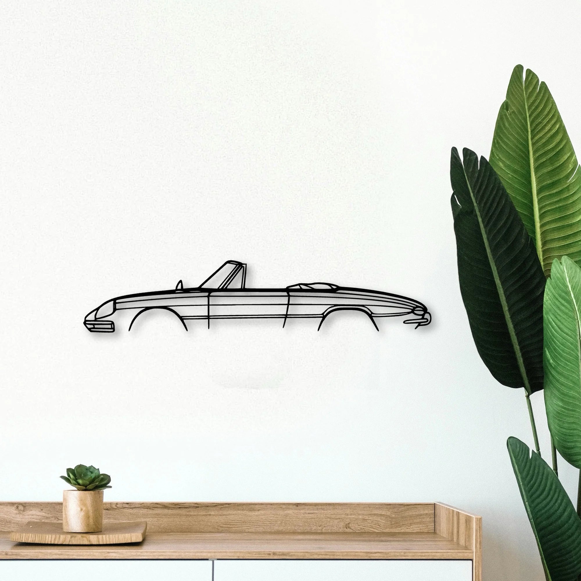 Alfa Duetto Classic Silhouette Metal Wall Art - Tinvibe