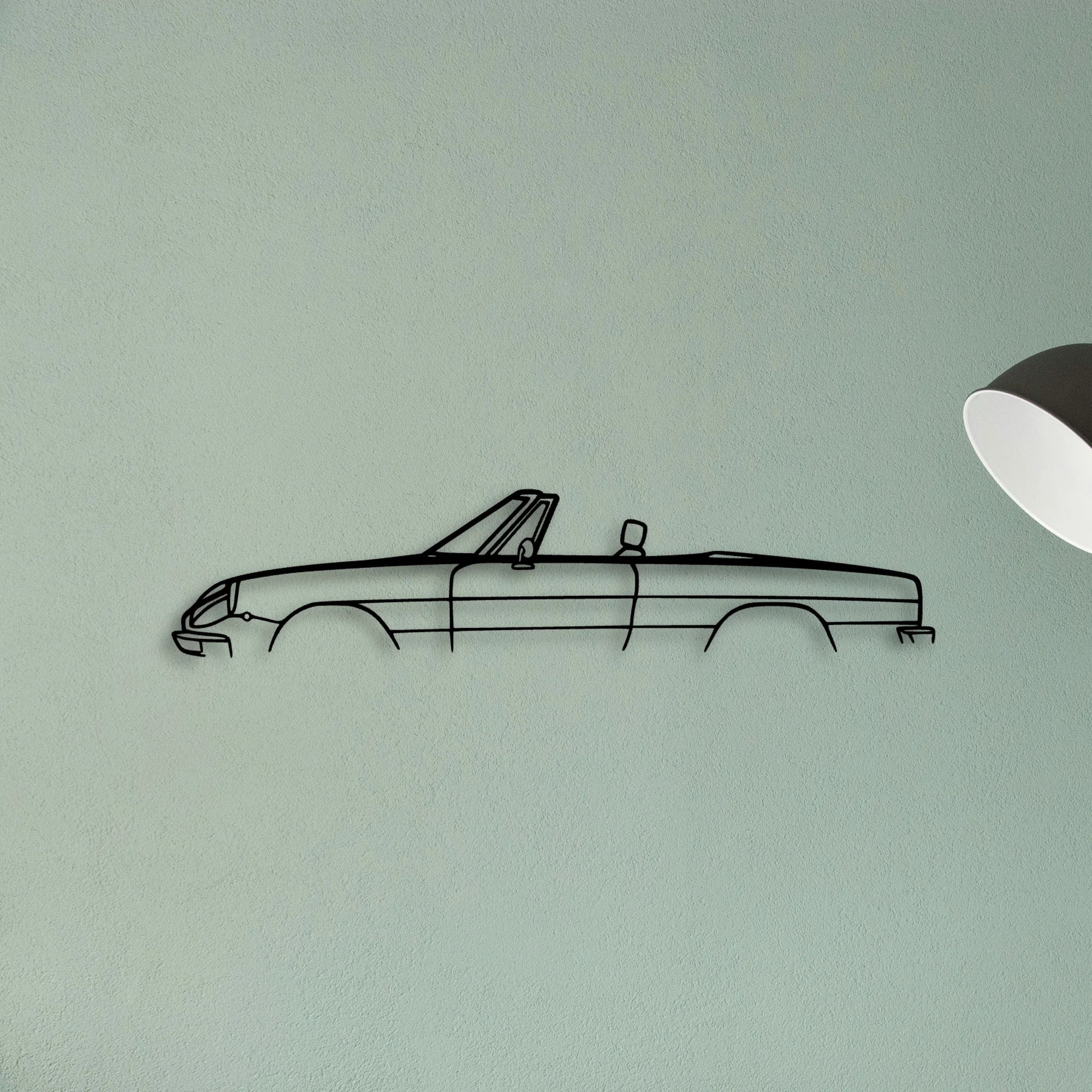 Alfa Spider 1979 Classic Silhouette Metal Wall Art - Tinvibe