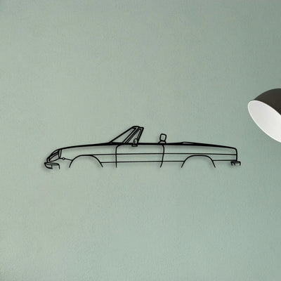 Alfa Spider 1979 Classic Silhouette Metal Wall Art - Tinvibe