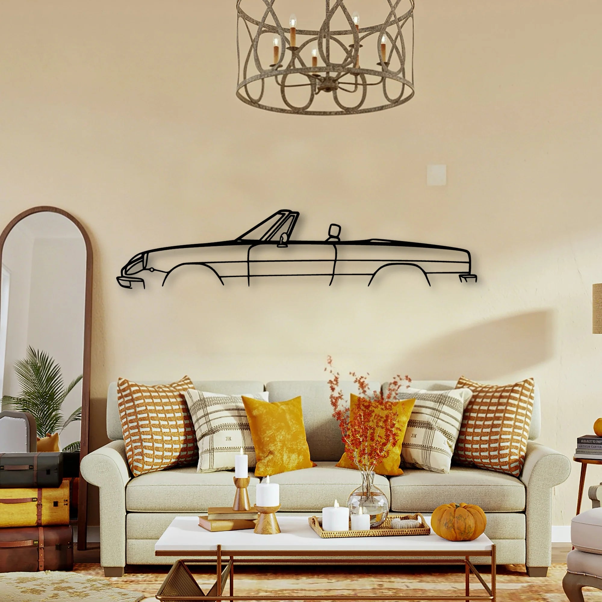 Alfa Spider 1979 Classic Silhouette Metal Wall Art - Tinvibe