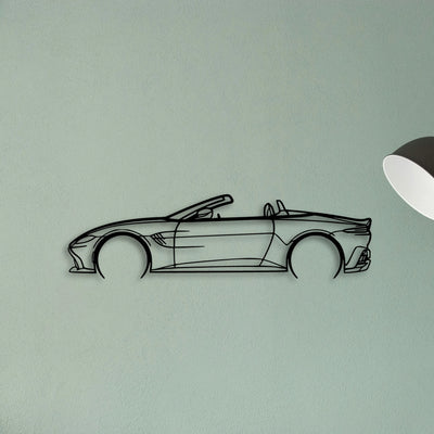 Aston Vantage Cabrio 2 Classic Silhouette Metal Wall Art - Tinvibe