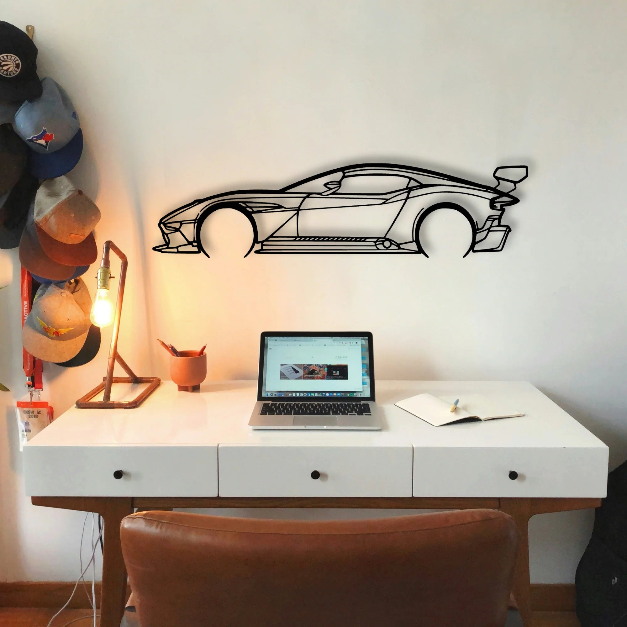 Aston Vulcan Classic Silhouette Metal Wall Art - Tinvibe