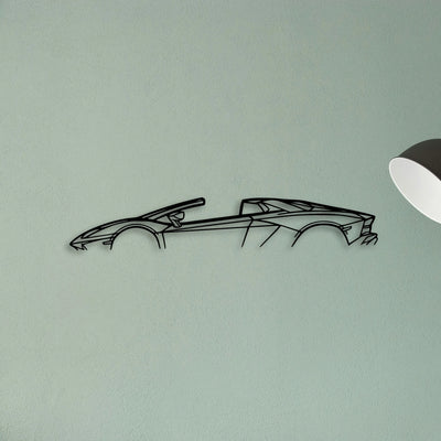 Aventador Roadster 2019 Classic Silhouette Metal Wall Art - Tinvibe