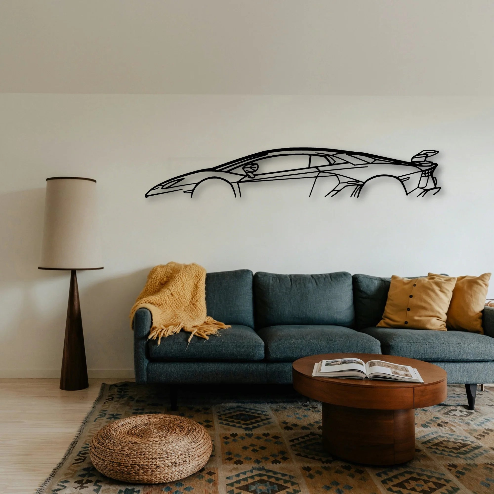Aventador SVJ Classic Silhouette Metal Wall Art - Tinvibe