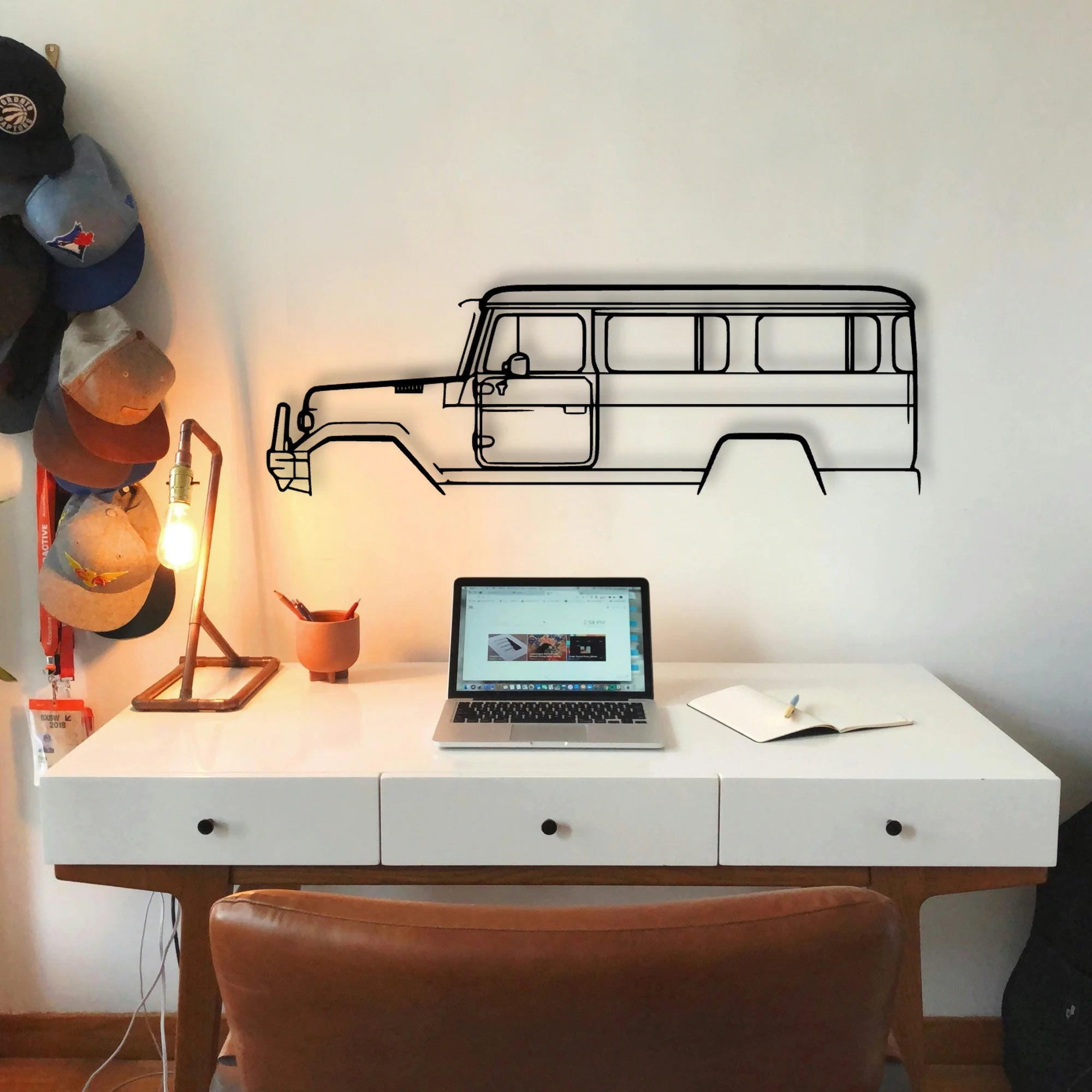 BJ45 1984 Classic Silhouette Metal Wall Art - Tinvibe