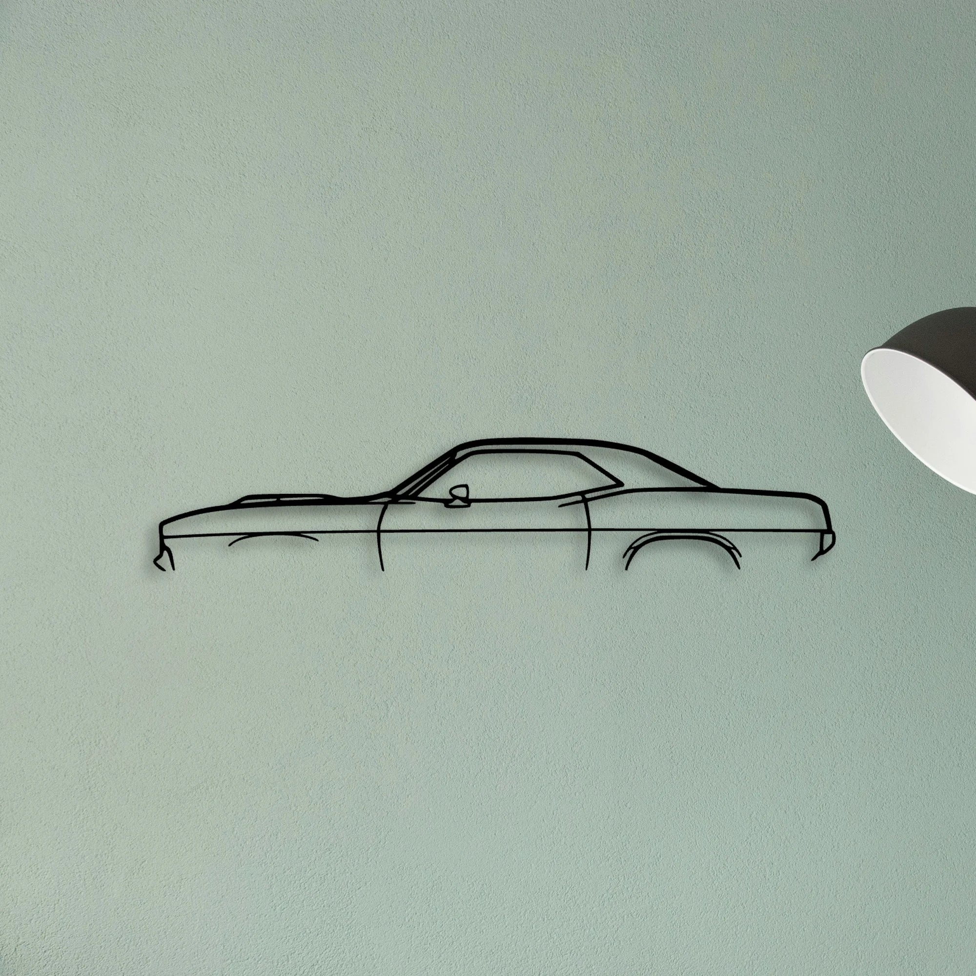 Barracuda 1970 Classic Silhouette Metal Wall Art - Tinvibe