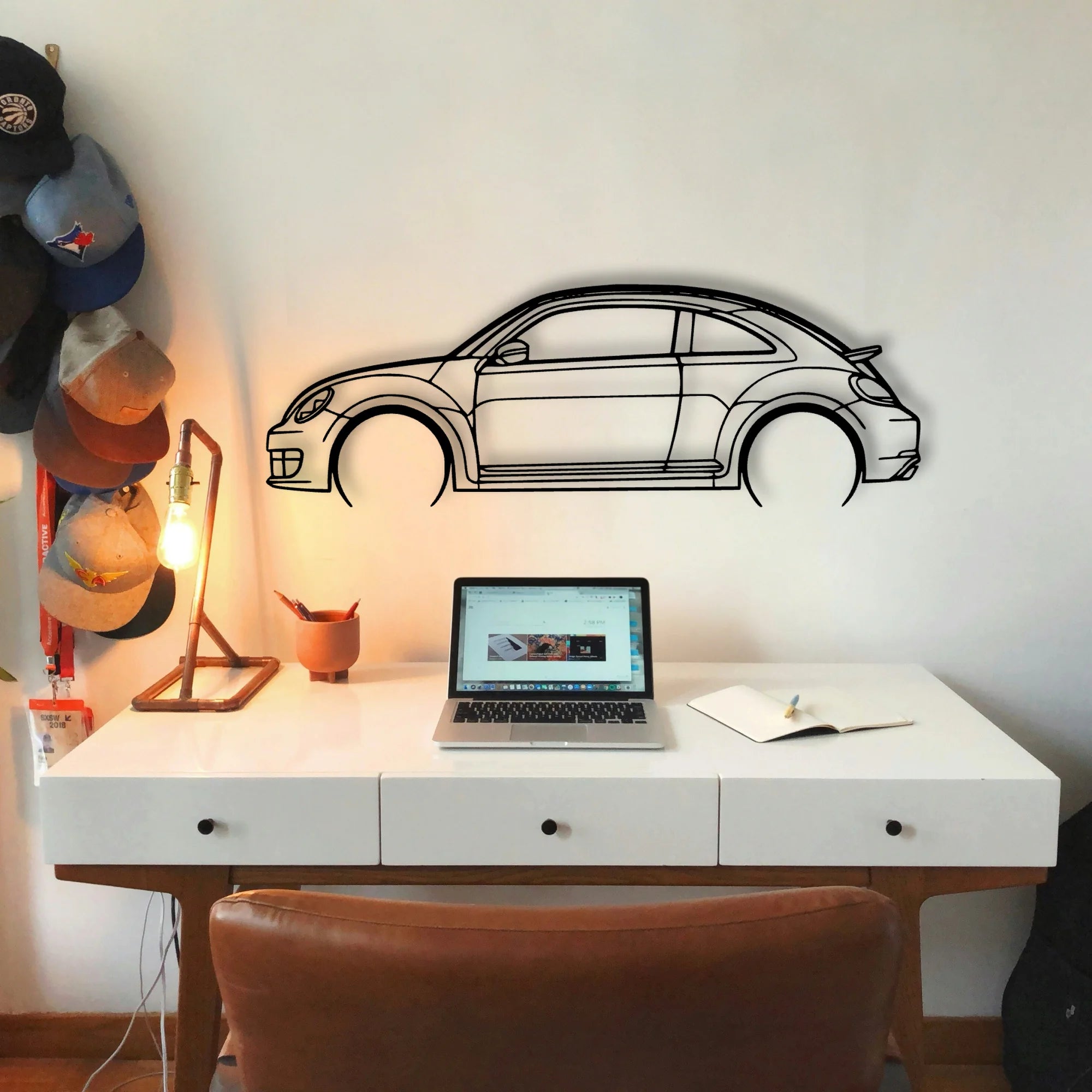 Beetle 2013 Classic Silhouette Metal Wall Art - Tinvibe
