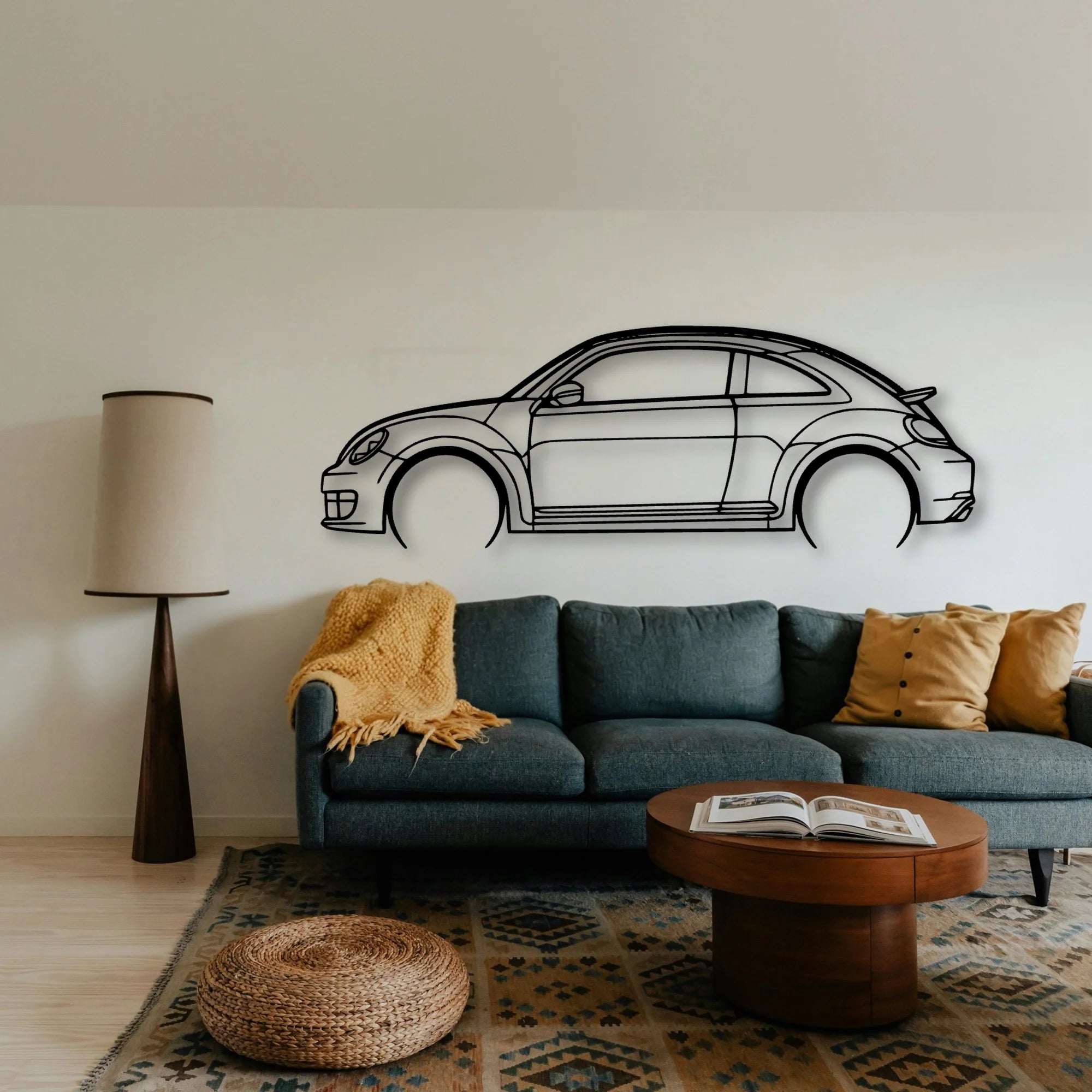Beetle 2013 Classic Silhouette Metal Wall Art - Tinvibe