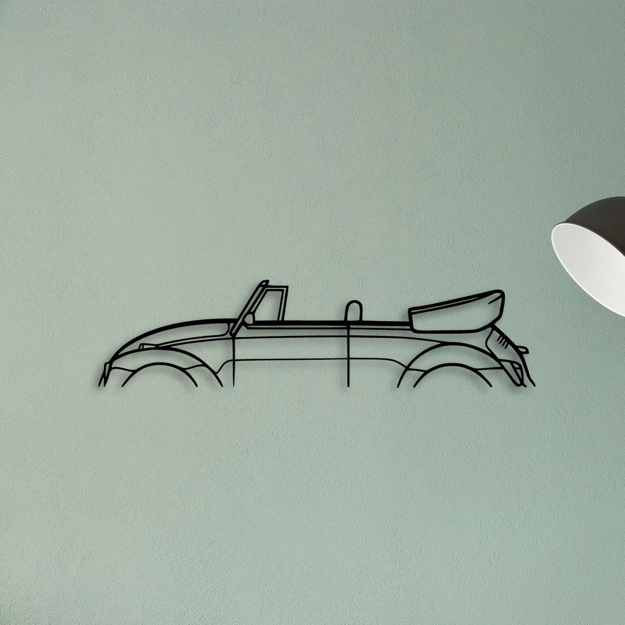 Beetle Convertible 1982 Classic Silhouette Metal Wall Art - Tinvibe