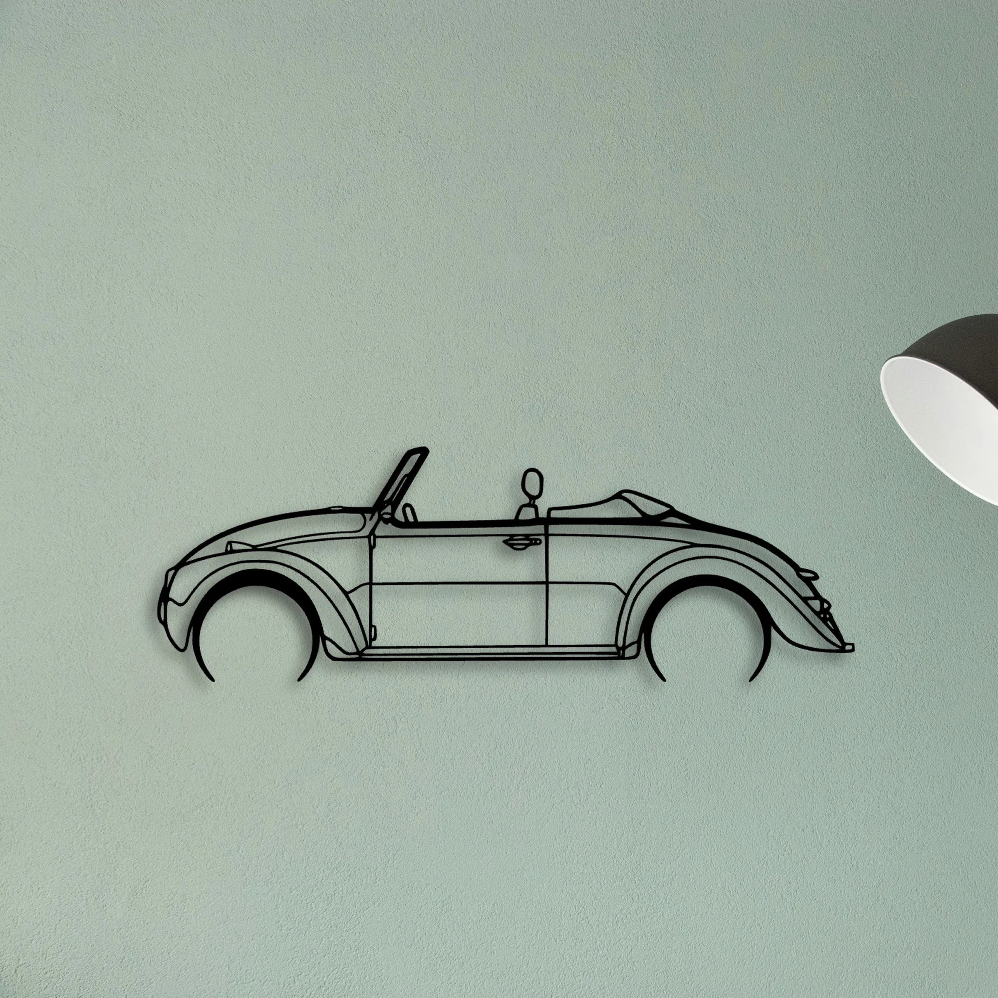 Beetle Speedster 1971 Classic Silhouette Metal Wall Art - Tinvibe