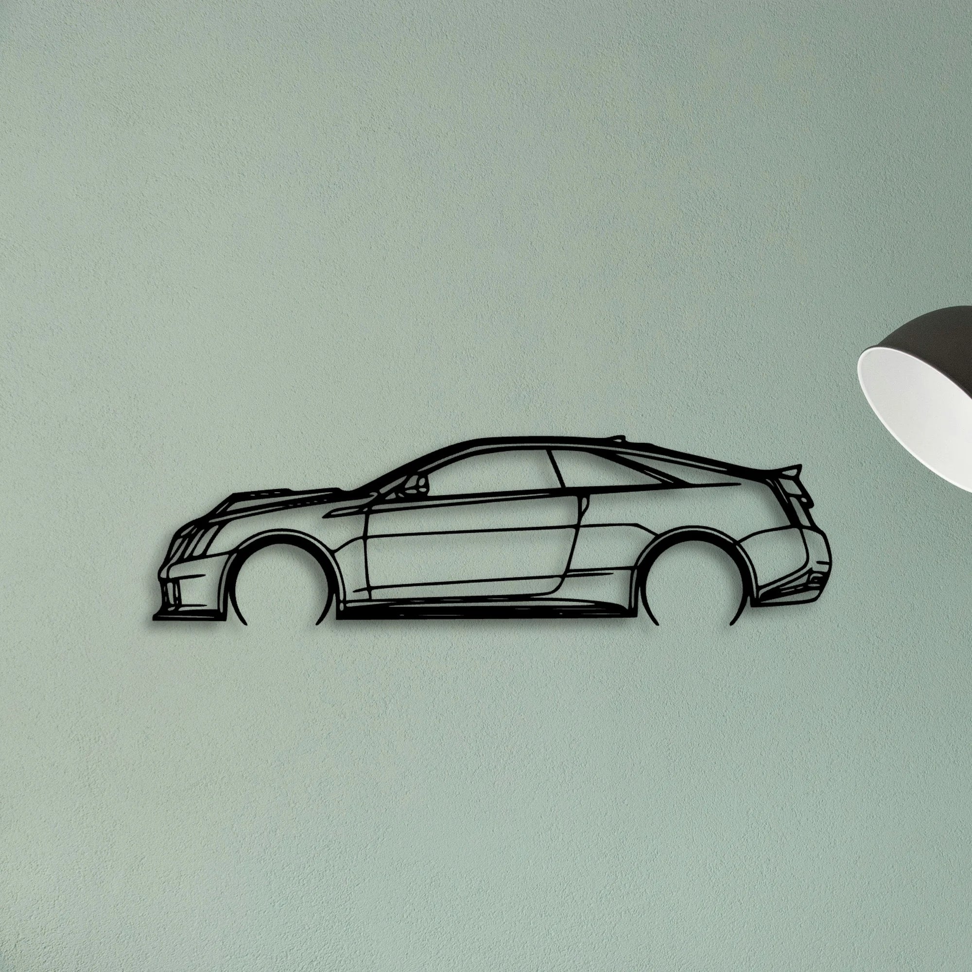 C V Coupe 2011 Classic Silhouette Metal Wall Art - Tinvibe