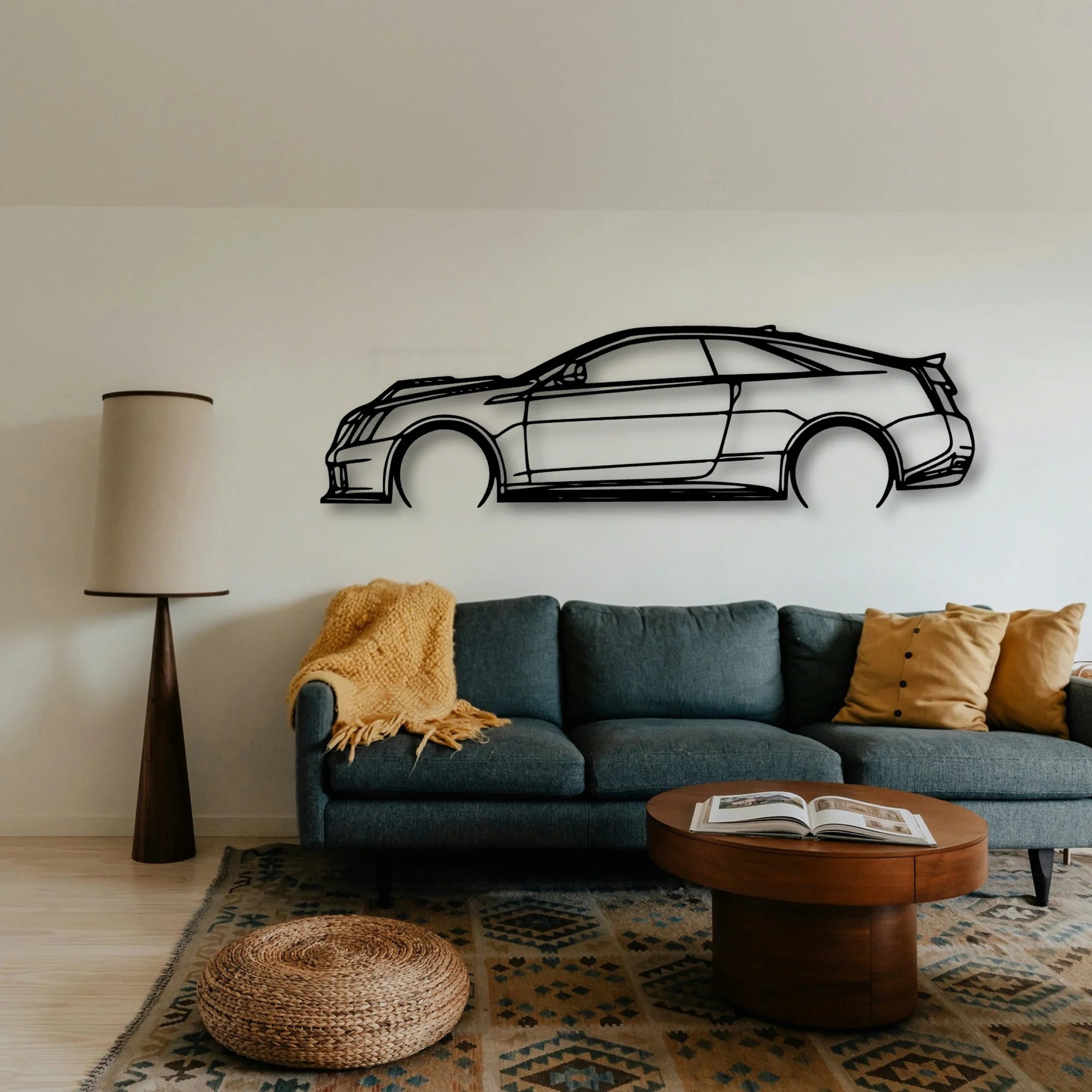 C V Coupe 2011 Classic Silhouette Metal Wall Art - Tinvibe
