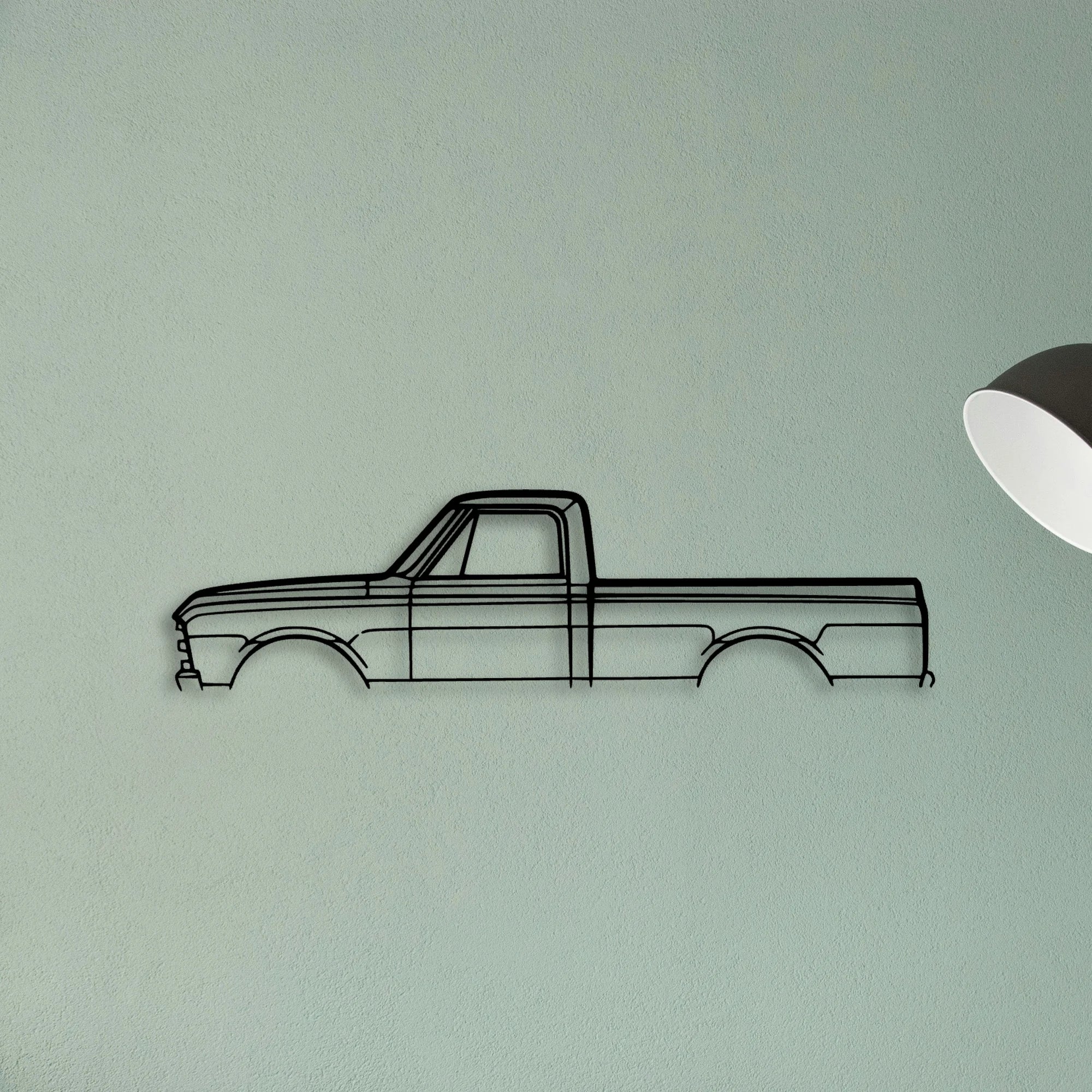 C10 1968 Classic Silhouette Metal Wall Art - Tinvibe