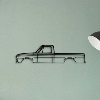C10 1968 Classic Silhouette Metal Wall Art - Tinvibe